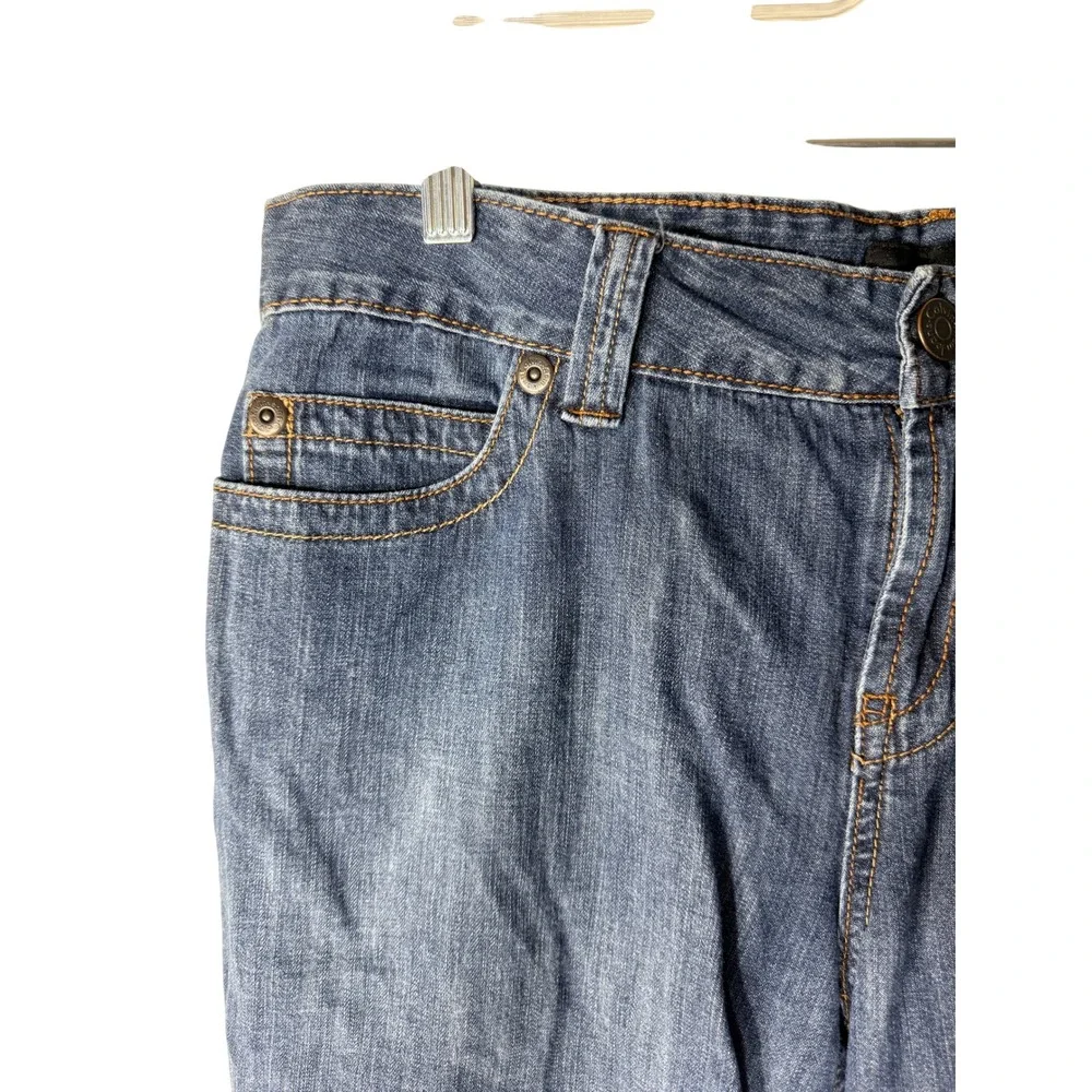 Calvin‎ Klein Jeans Bermuda Shorts Womens Blue Size 12 Cuffed Denim Medium Wash